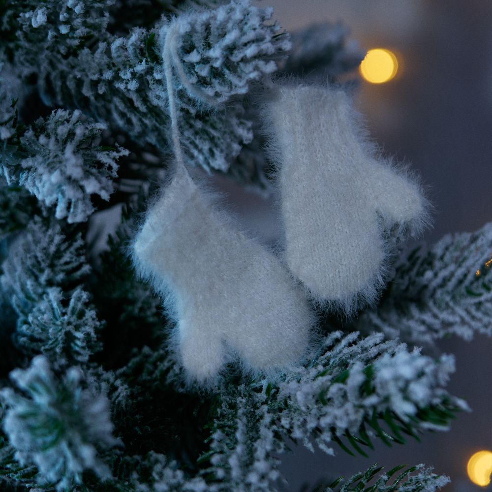 Подвеска на елку «Вьюжка», варежки — пример нанесения логотипа (teplo) | Print Logo