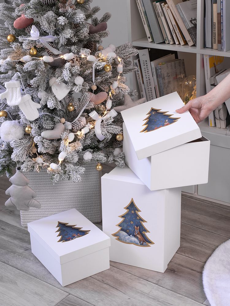 Коробка Christmas Tree — пример нанесения логотипа () | Print Logo