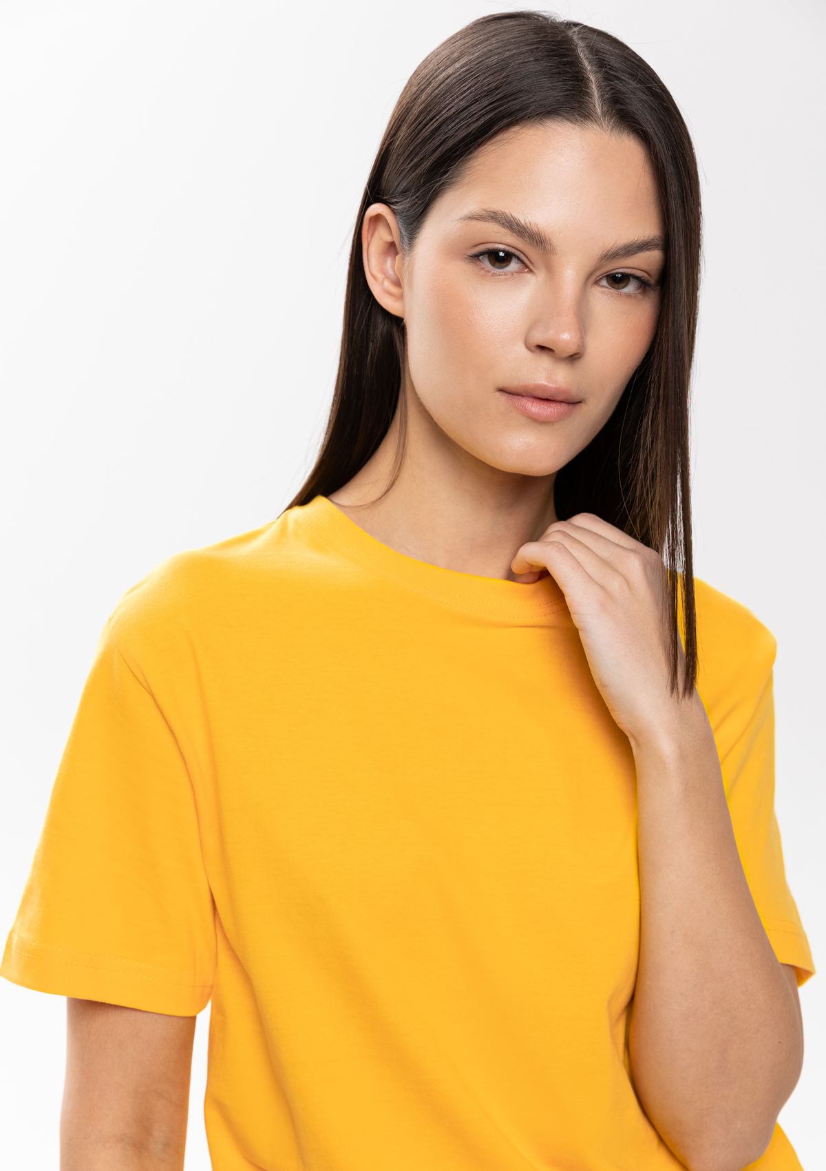 Футболка унисекс без бокового шва STAN хлопок 160, 02, Жёлтый,  (12/1)  (48/M)