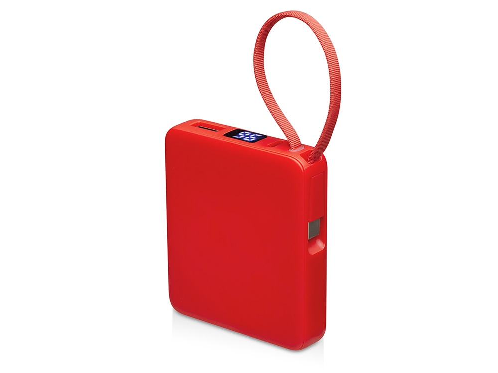 Внешний аккумулятор со встроенным кабелем USB-C Дэнси, 5000 мАч с логотипом Evolt | Print Logo