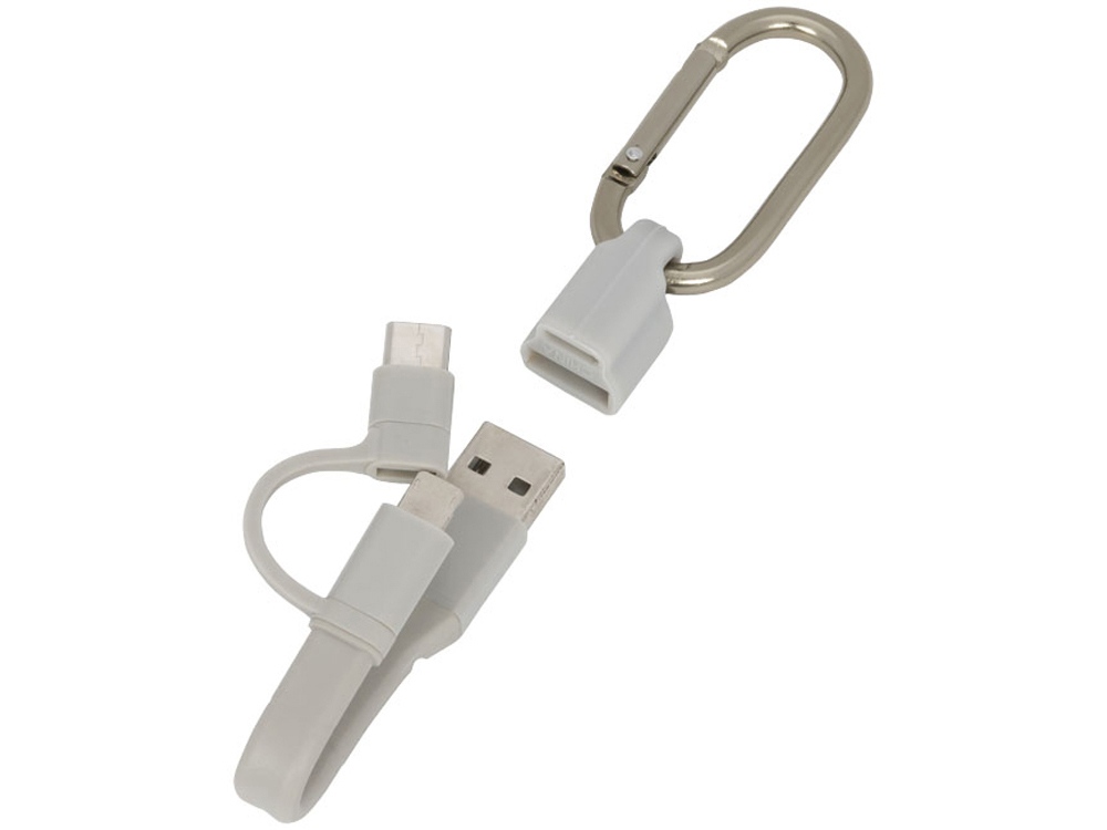 Кабель для зарядки Fold 3-в-1 с карабином фото на сайте Print Logo.