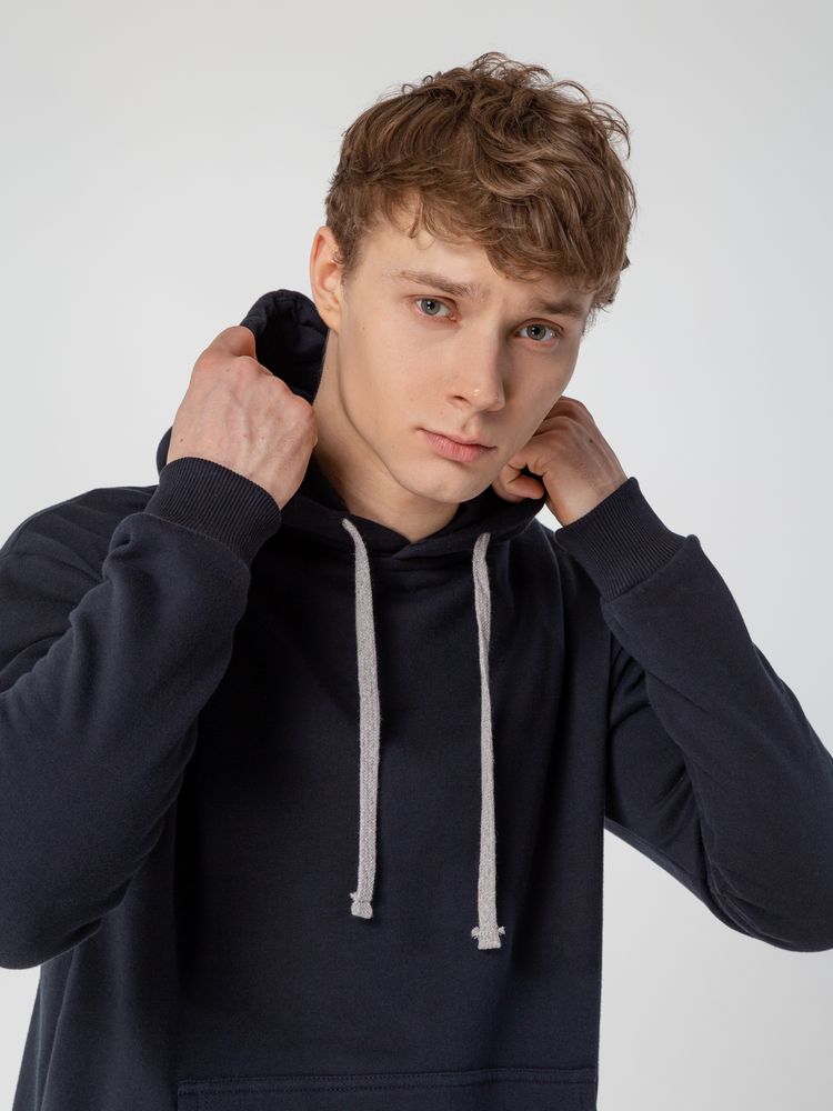 Толстовка с капюшоном Unit Kirenga Heavy темно-синяя, размер 4XL