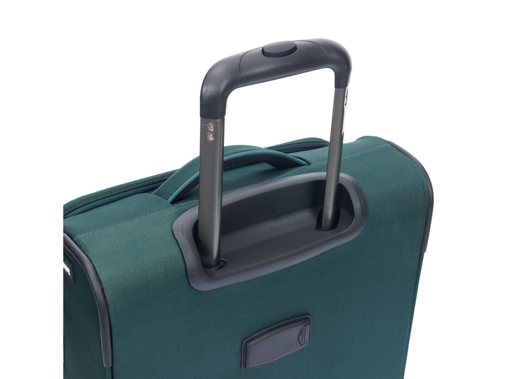 Чемодан TORBER СЕЙД, тёмно-зелёный, нейлон 600D, 36,5 х 19 х 54 см, 32 л