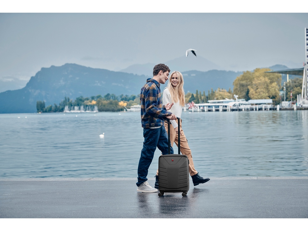 Чемодан WENGER Pegasus, черный, поликарбонат+АБС-пластик, средний, 46х66х26 см, 66 л. (Р)