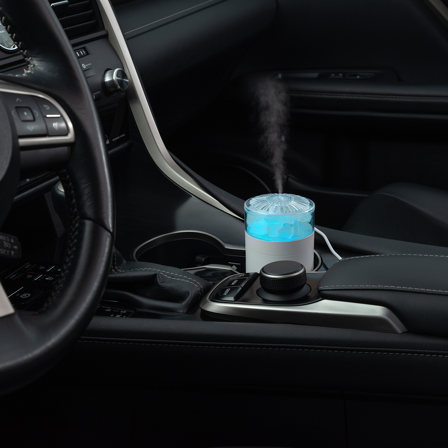 Увлажнитель воздуха с подсветкой и соляными кристаллами Кристалл (Crystal) фото на сайте Print Logo.