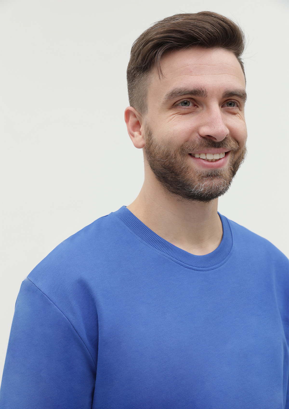 Свитшот унисекс STAN футер без начёса, 260, 63, Синий,  (16/1)  (46/S)