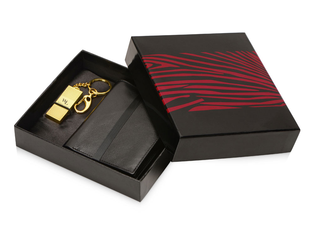 Набор: портмоне, USB-флешка на 8 Гб с логотипом William Lloyd | Print Logo