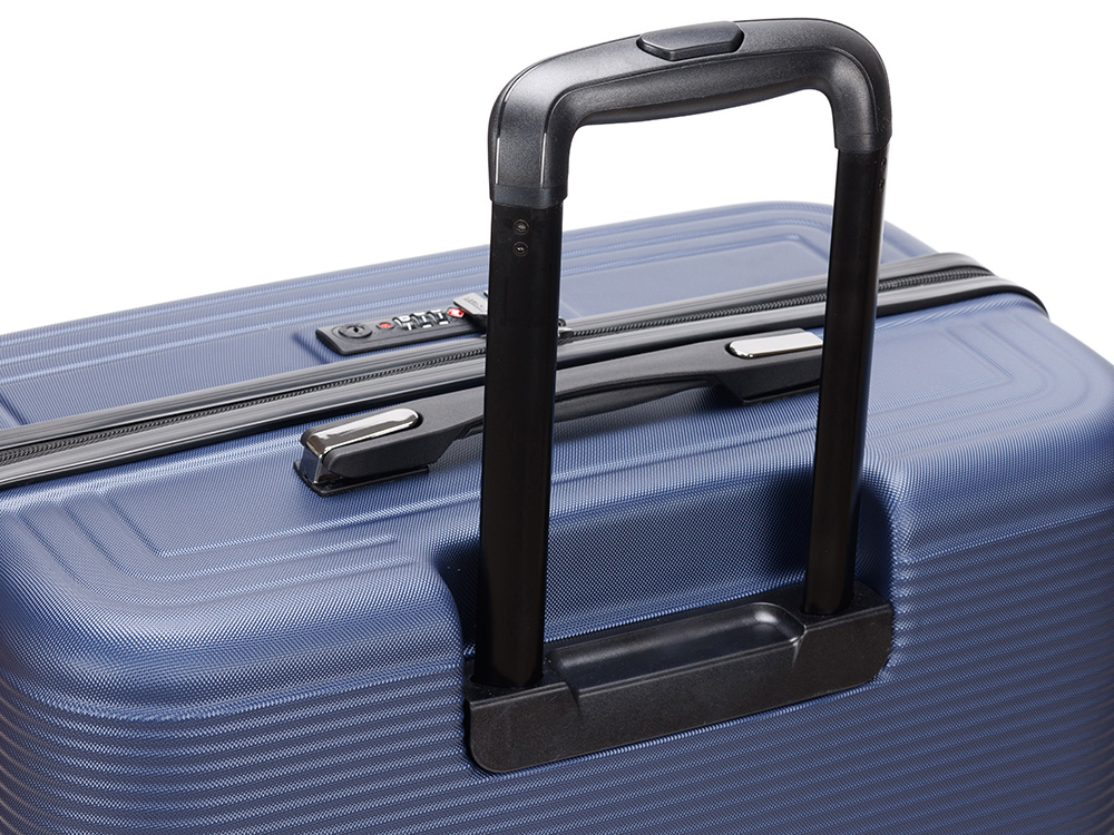 Чемодан TORBER ОНЕГА, синий, ABS-пластик, 79,5 х 51 х 29 см, 103 л