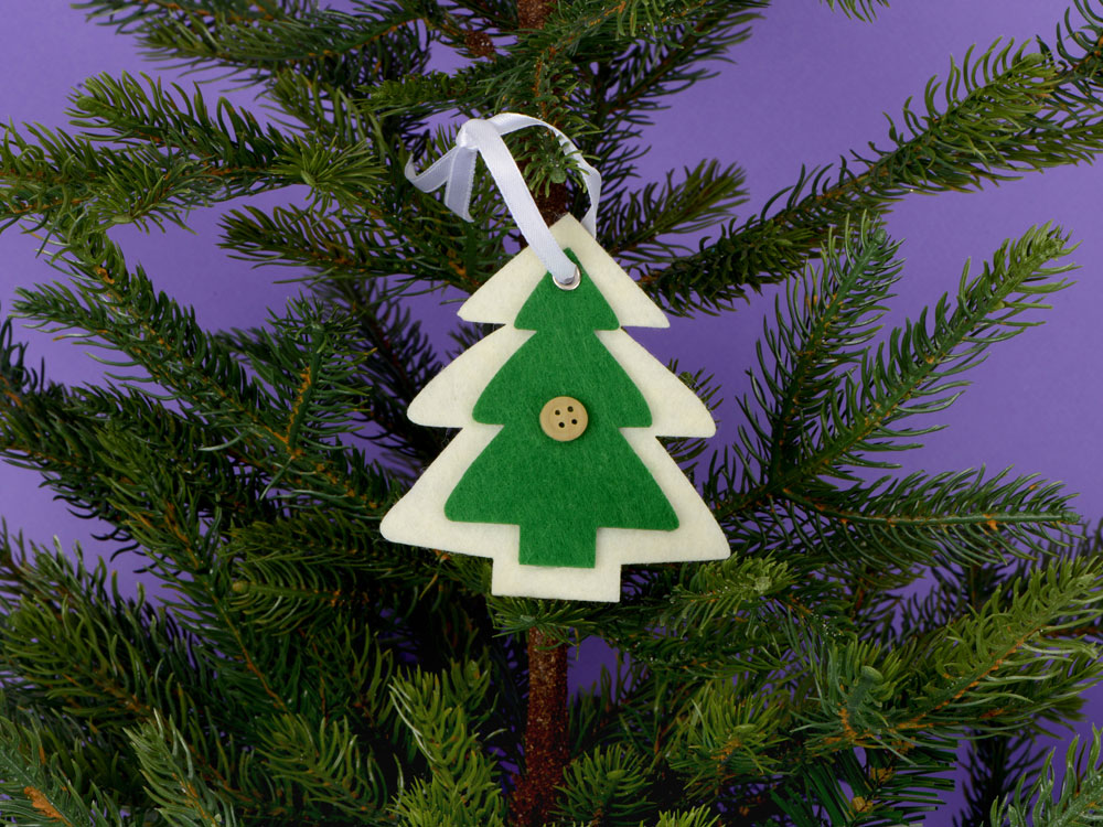 Подвеска из фетра Елка с логотипом  | Print Logo