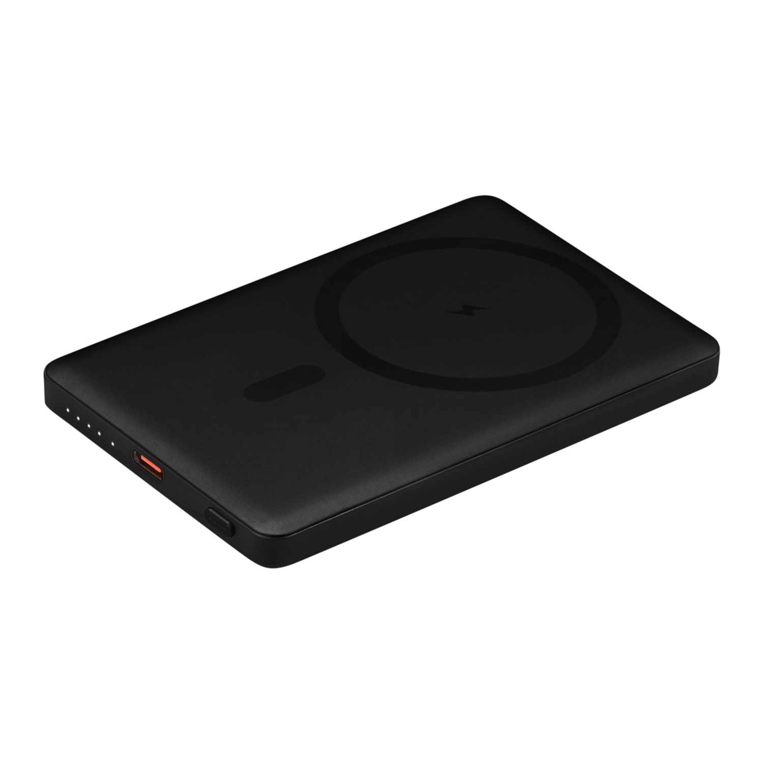 Внешний аккумулятор Атлантис (Atlantis) PD 5000mAh с функцией беспроводной зарядки 15W, оранжевый фото на сайте Print Logo.