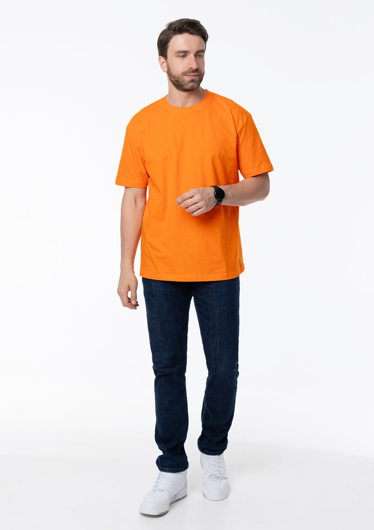 Футболка унисекс без бокового шва STAN хлопок 160, 02, Оранжевый,  (28/1)  (60-62/5XL)
