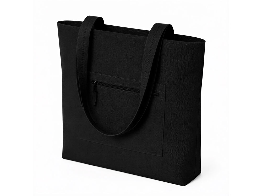 Сумка на молнии Zipper Neo из хлопка 280 г c карманом на молнии спереди с логотипом  | Print Logo