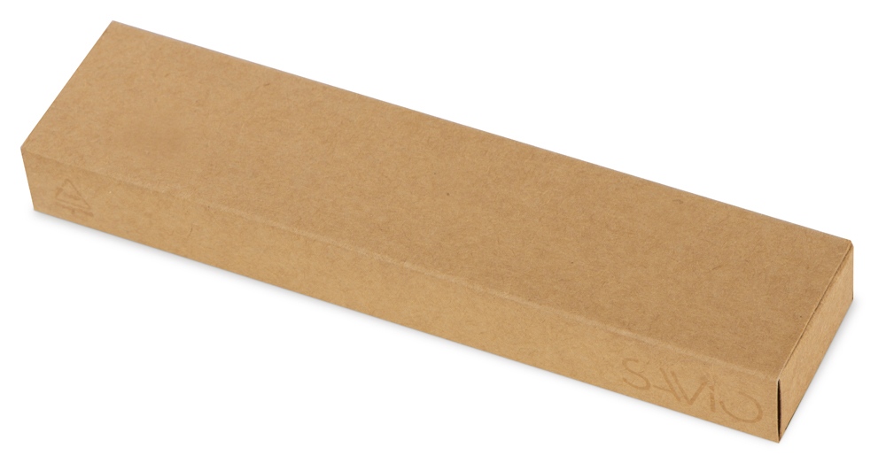 Футляр для 1 ручки из переработанного картона Recycard с логотипом Savio | Print Logo