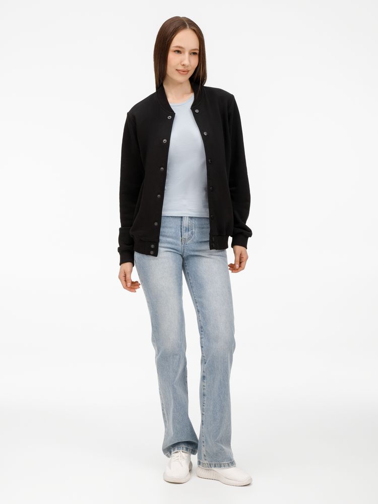 Бомбер унисекс Nuppu, черный, размер XL