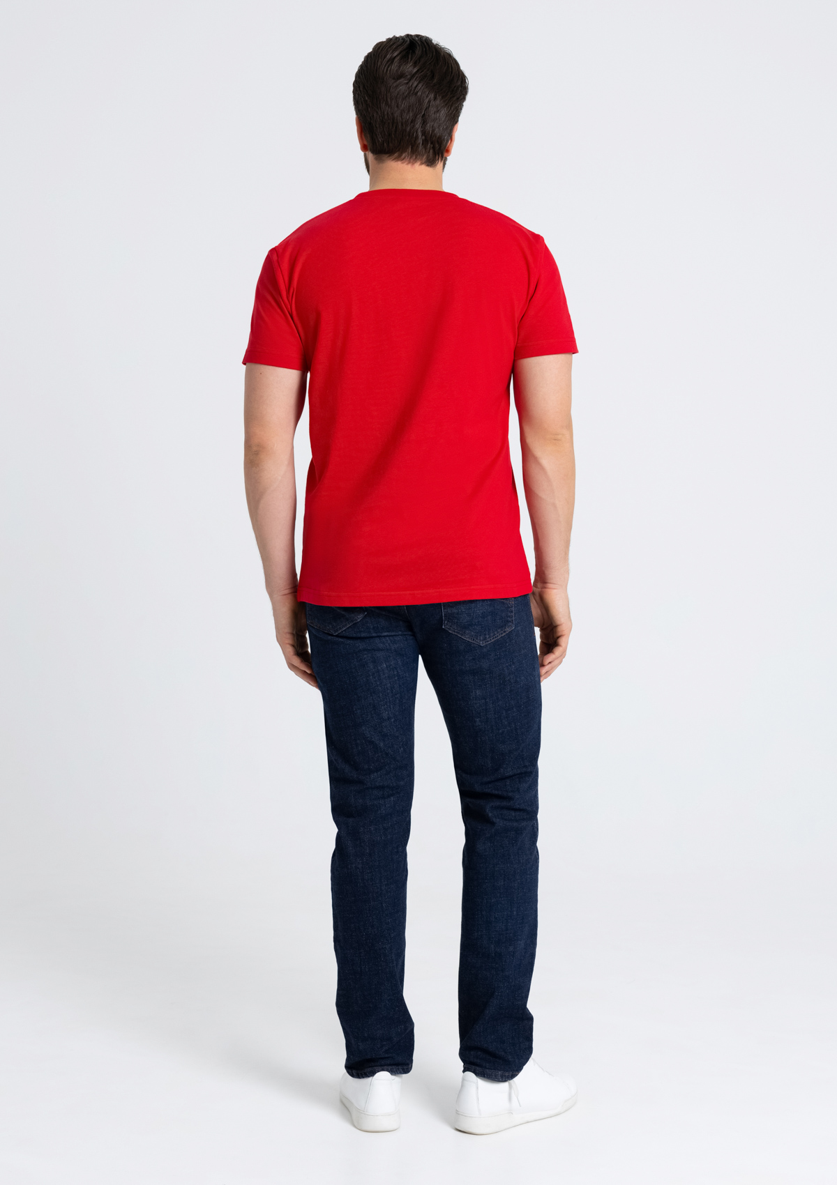 Футболка мужская STAN хлопок 180, 08, Красный,  (14)  (46/S)