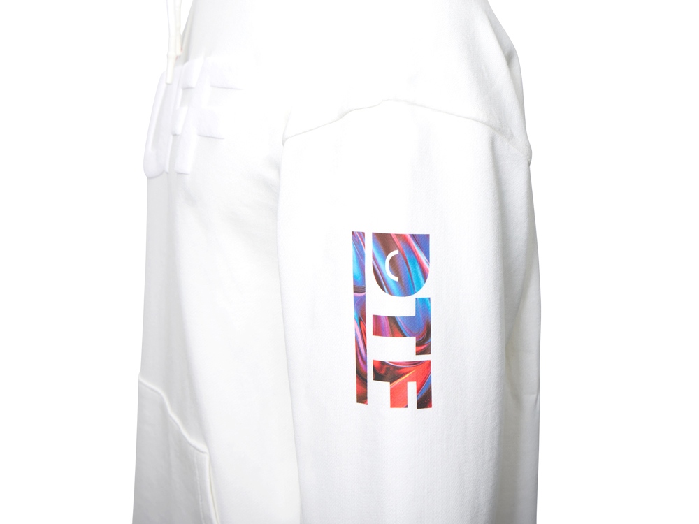 Худи оверсайз Alpha.01 унисекс, молочный, все виды нанесения на текстиле на одной толстовке