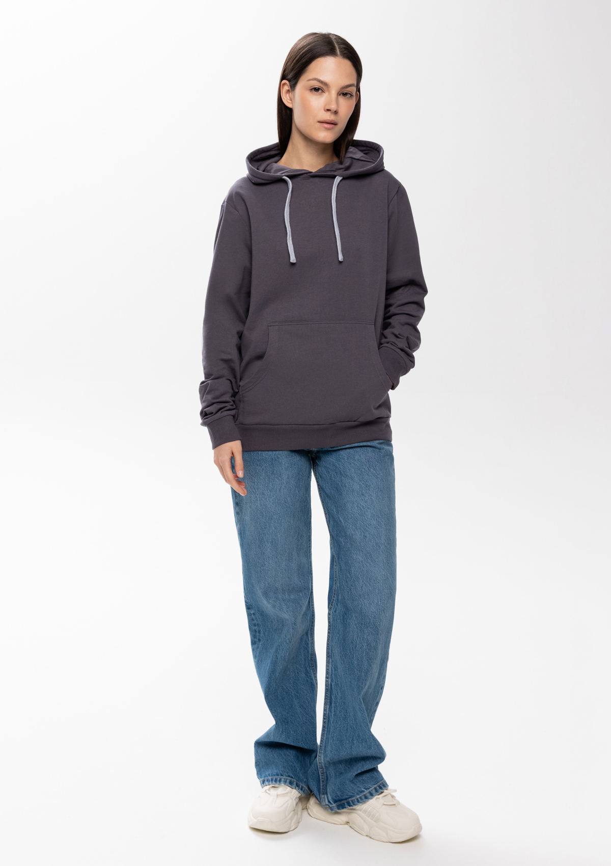 Худи унисекс STAN футер без начёса 260, 23, Тёмно-серый,  (100/1)  (46/S)