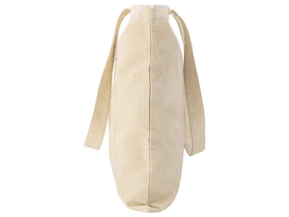 Сумка Clip из хлопка 340 г/м2 с застежкой из экокожи, натуральный