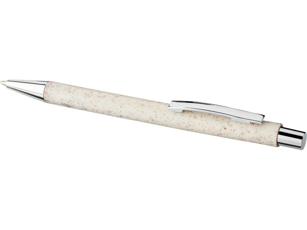 Шариковая ручка Tual из пшеничной соломы с кнопочным механизмом, cream