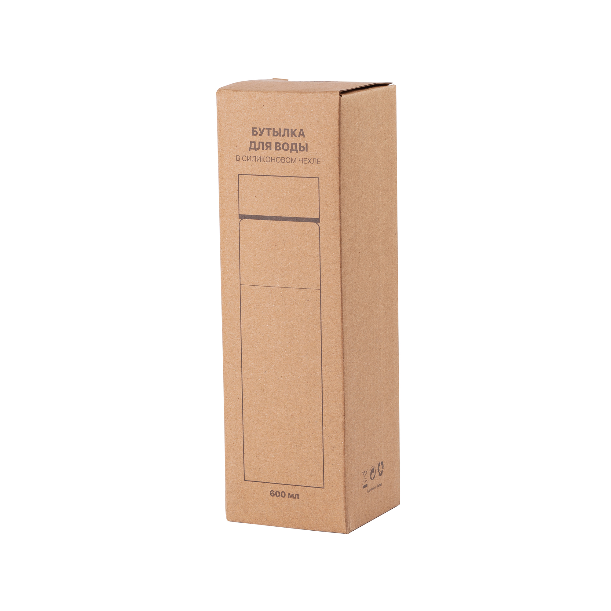 Бутылка для воды "Wellness" в силиконовом чехле фото на сайте Print Logo.