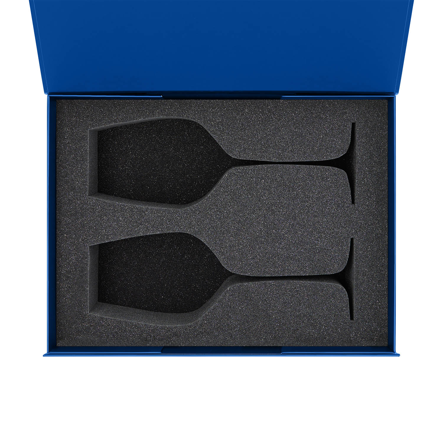 Ложемент под 2 бокала для вина (рифленое стекло) в среднюю коробку-трансформер (арт. 695721) — пример нанесения логотипа (Portobello подарочная упаковка) | Print Logo