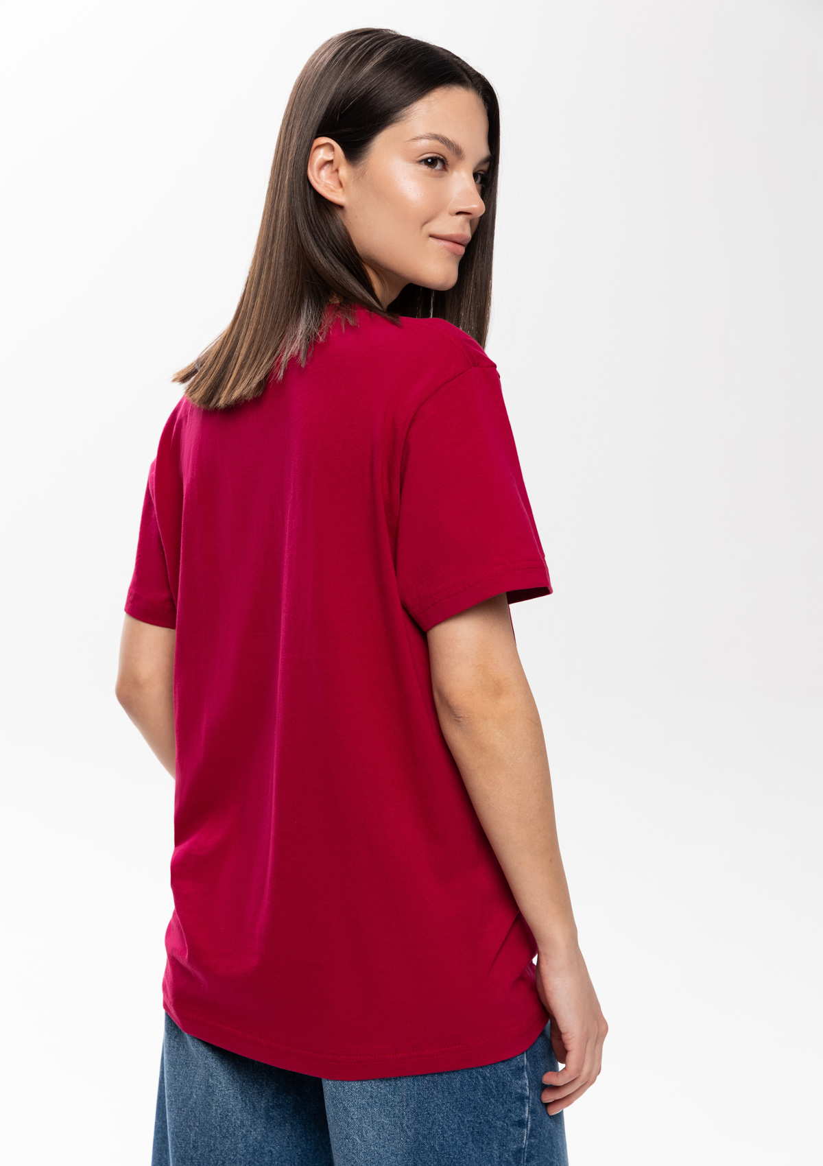 Футболка унисекс без бокового шва STAN хлопок 160, 02, Бордовый,  (66)  (52/XL)