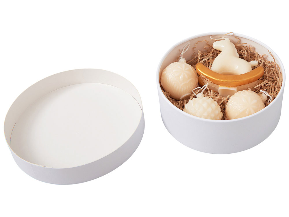 Набор свечей в подарочной коробке Noel, молочный