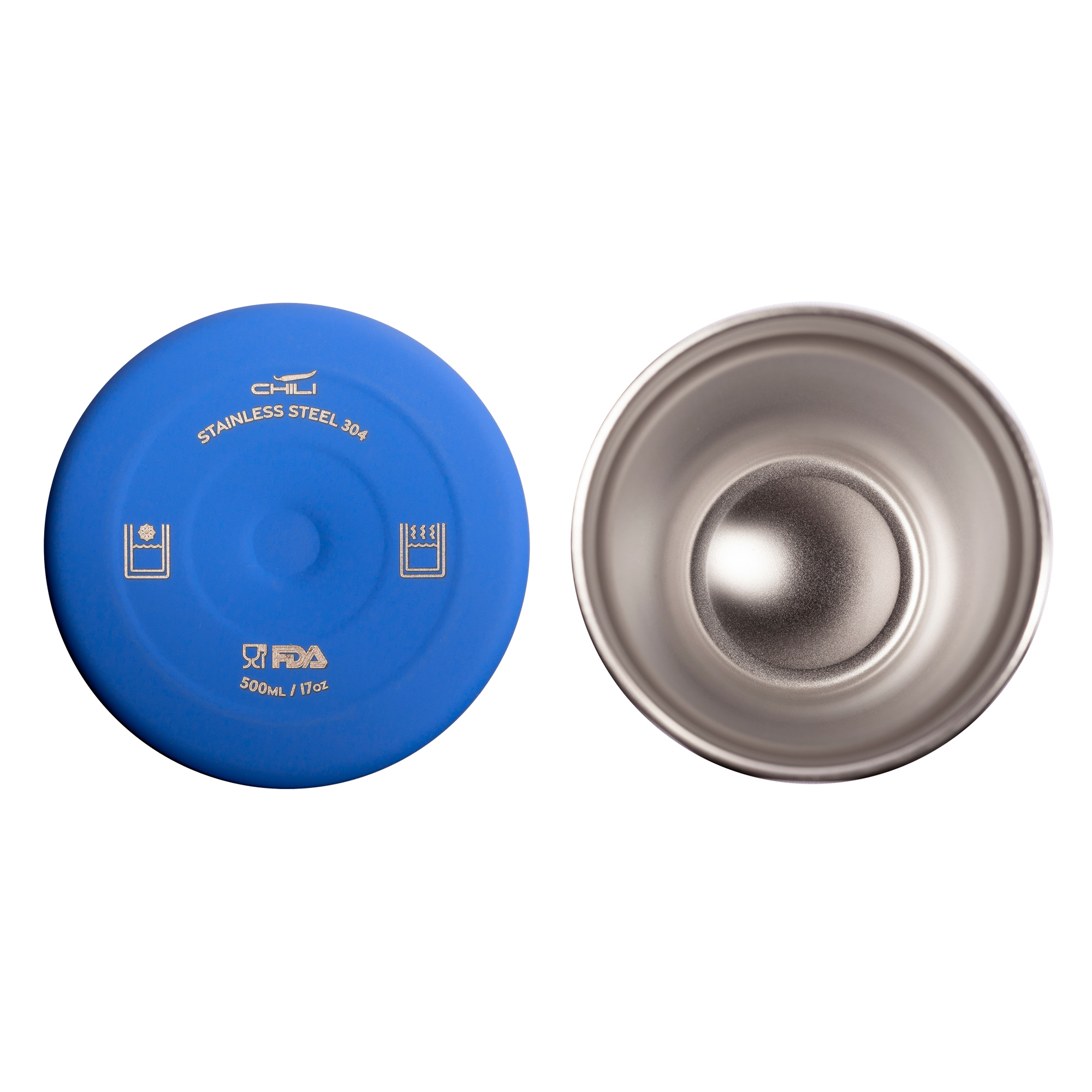 Термостакан "Calypso" 500 мл, покрытие soft touch, черный # — пример нанесения логотипа (Chili) | Print Logo