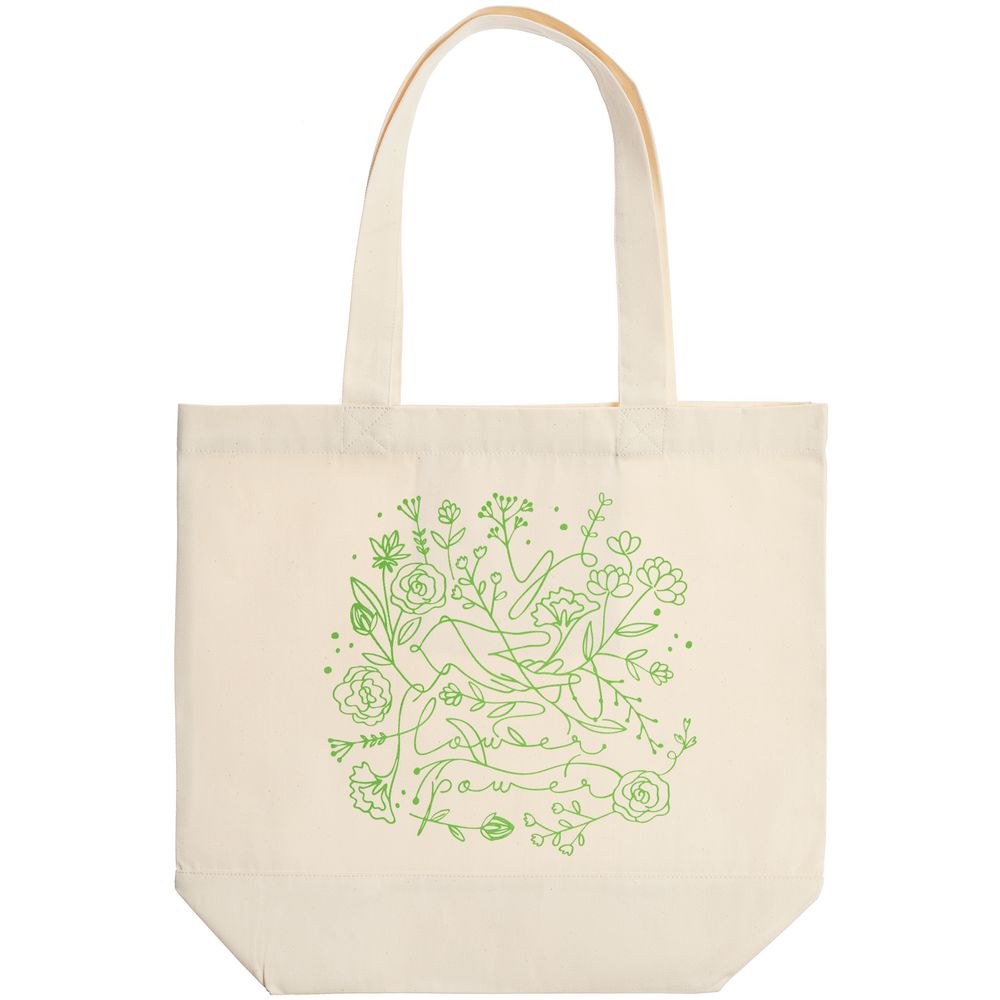 Холщовая сумка Flower Power — пример нанесения логотипа (CoolColor) | Print Logo