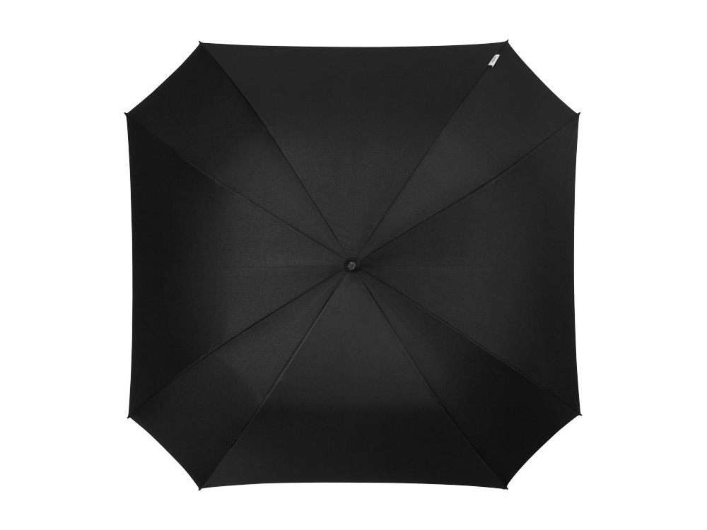 Зонт трость Square, полуавтомат 23, черный/серебристый