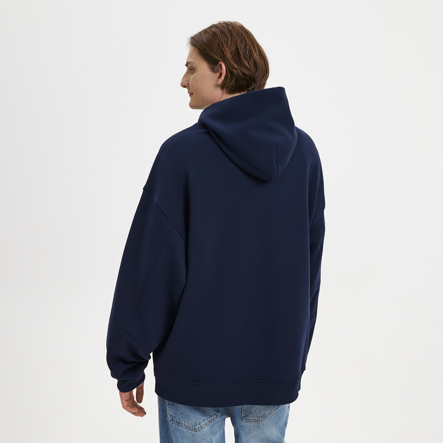 Худи оверсайз унисекс Фьюжн (Fusion), темно-синий, размер 3XL/4XL