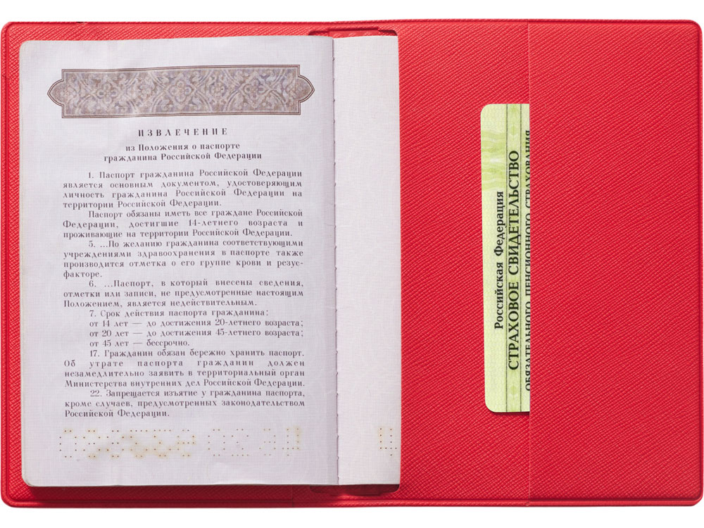 Обложка для паспорта Favor, красная