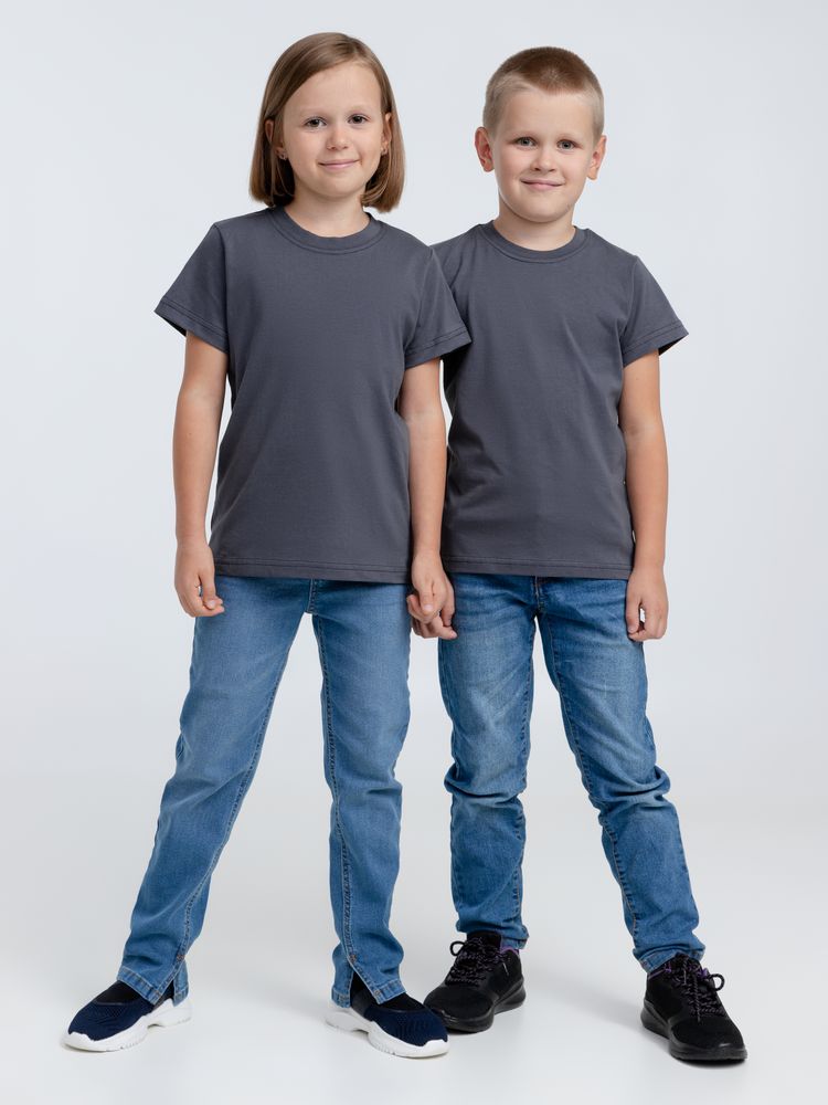 Футболка детская T-Bolka Kids, темно-серая (графит), 12 лет
