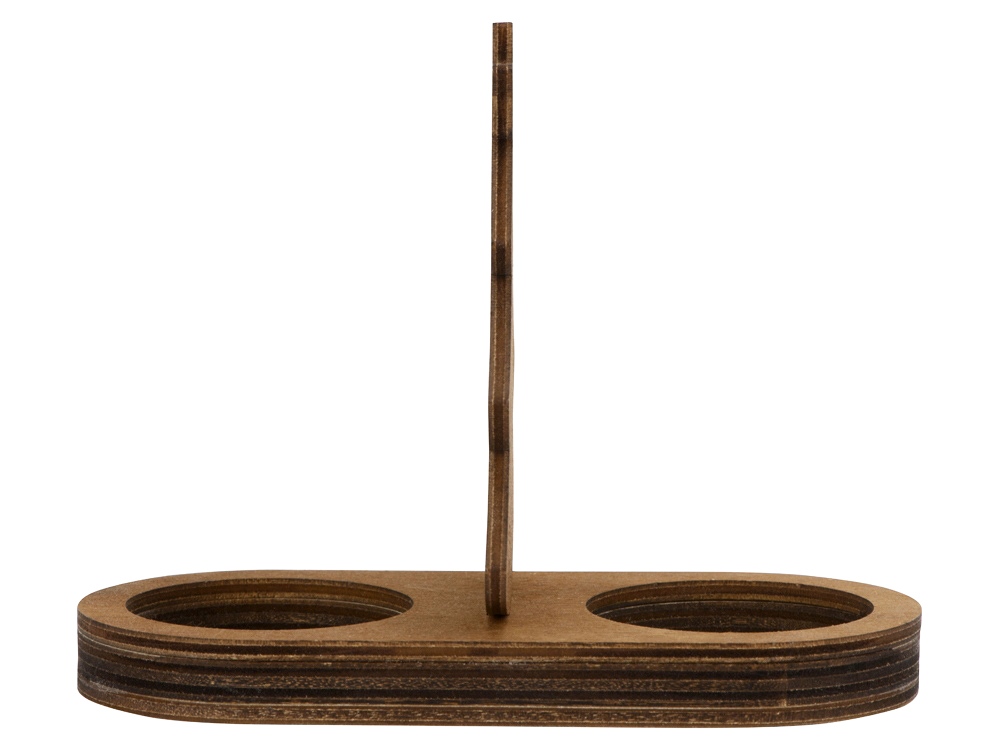 Подсвечник двойной деревянный  Елочка