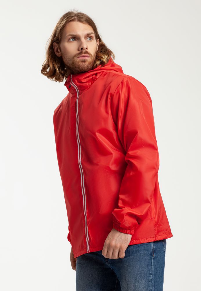 Ветровка мужская Fastplant серая фото на сайте Print Logo.