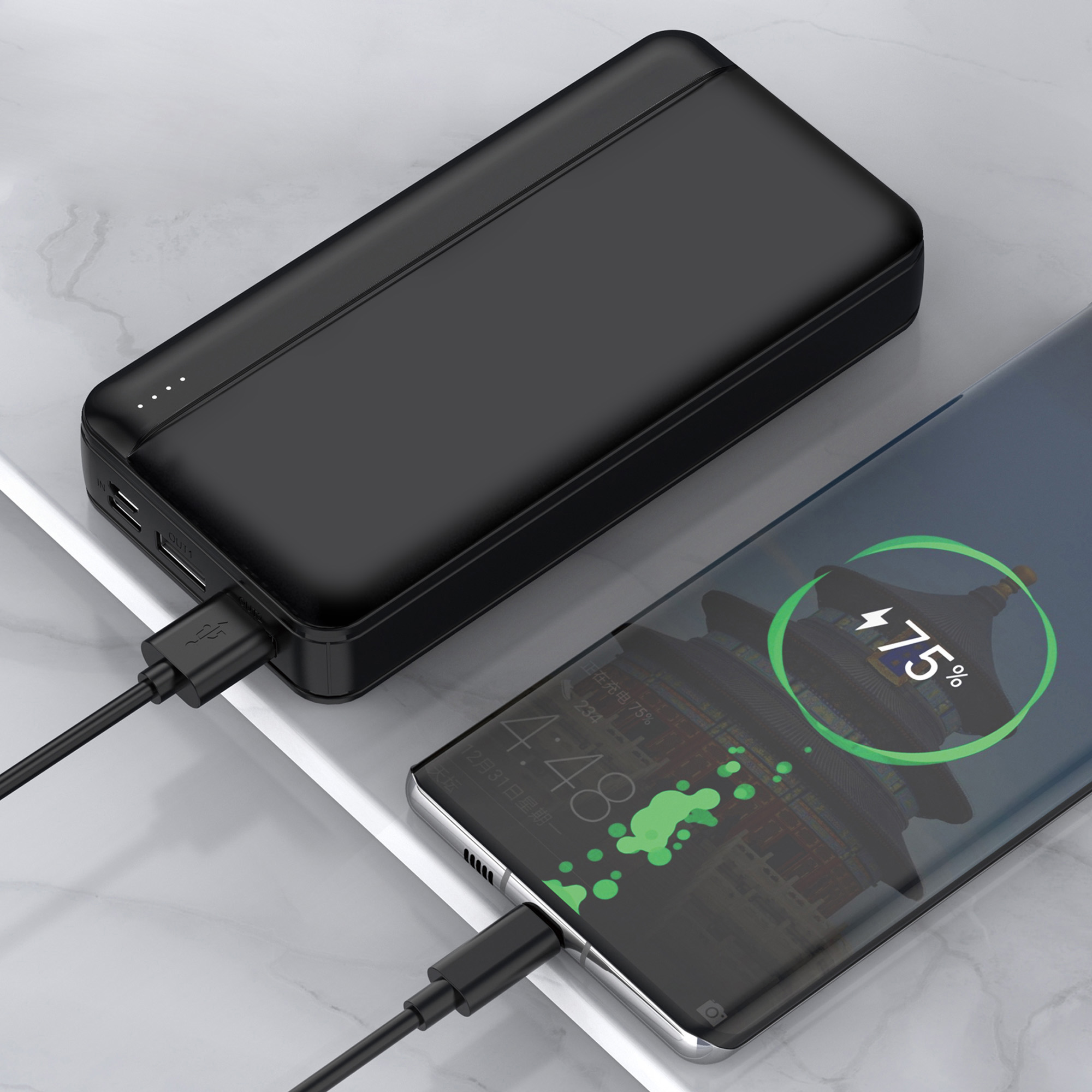 Зарядное устройство "Twenty Matt" 20000 mAh фото на сайте Print Logo.