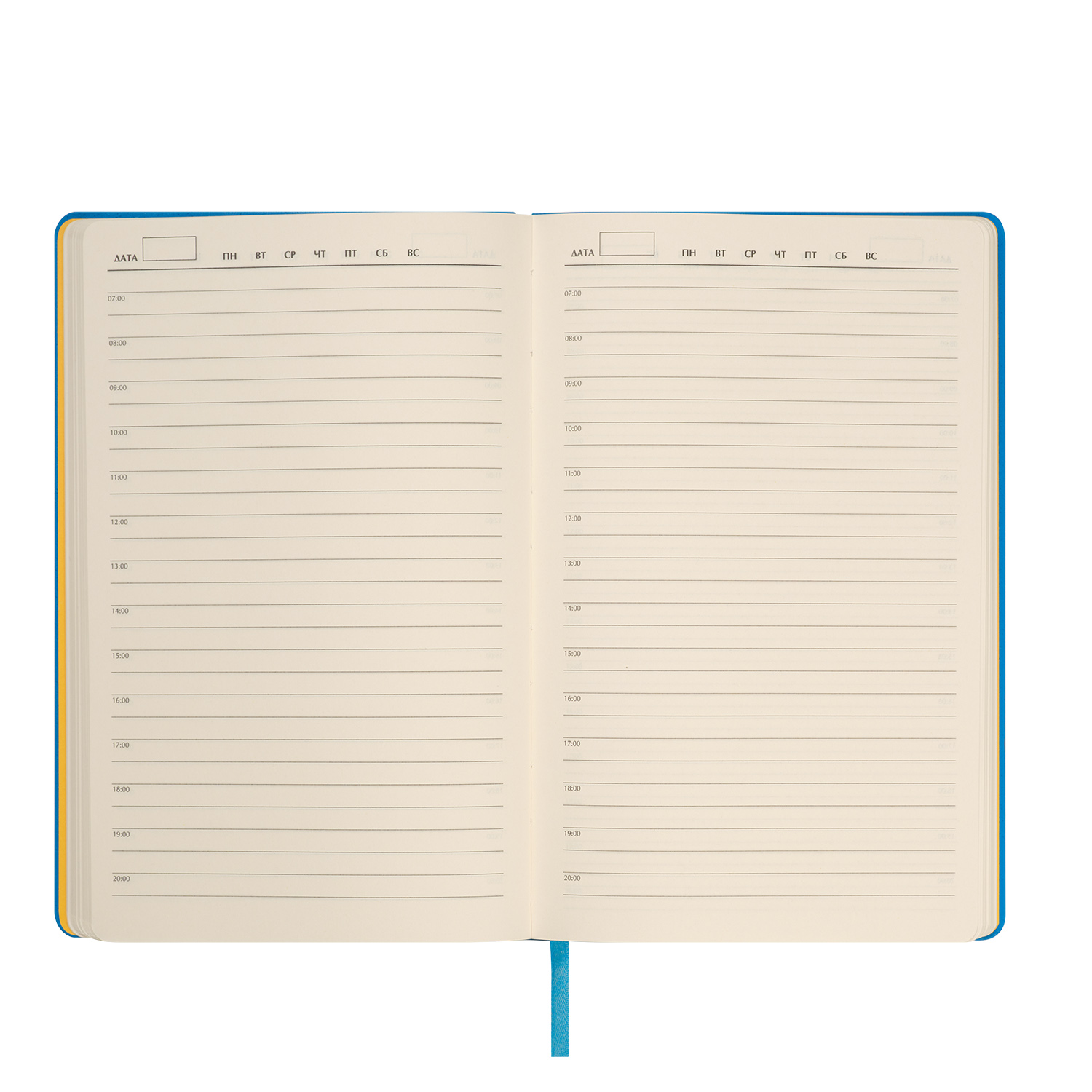 Ежедневник Sky недатированный, лазурный (без упаковки, без стикера) фото на сайте Print Logo.