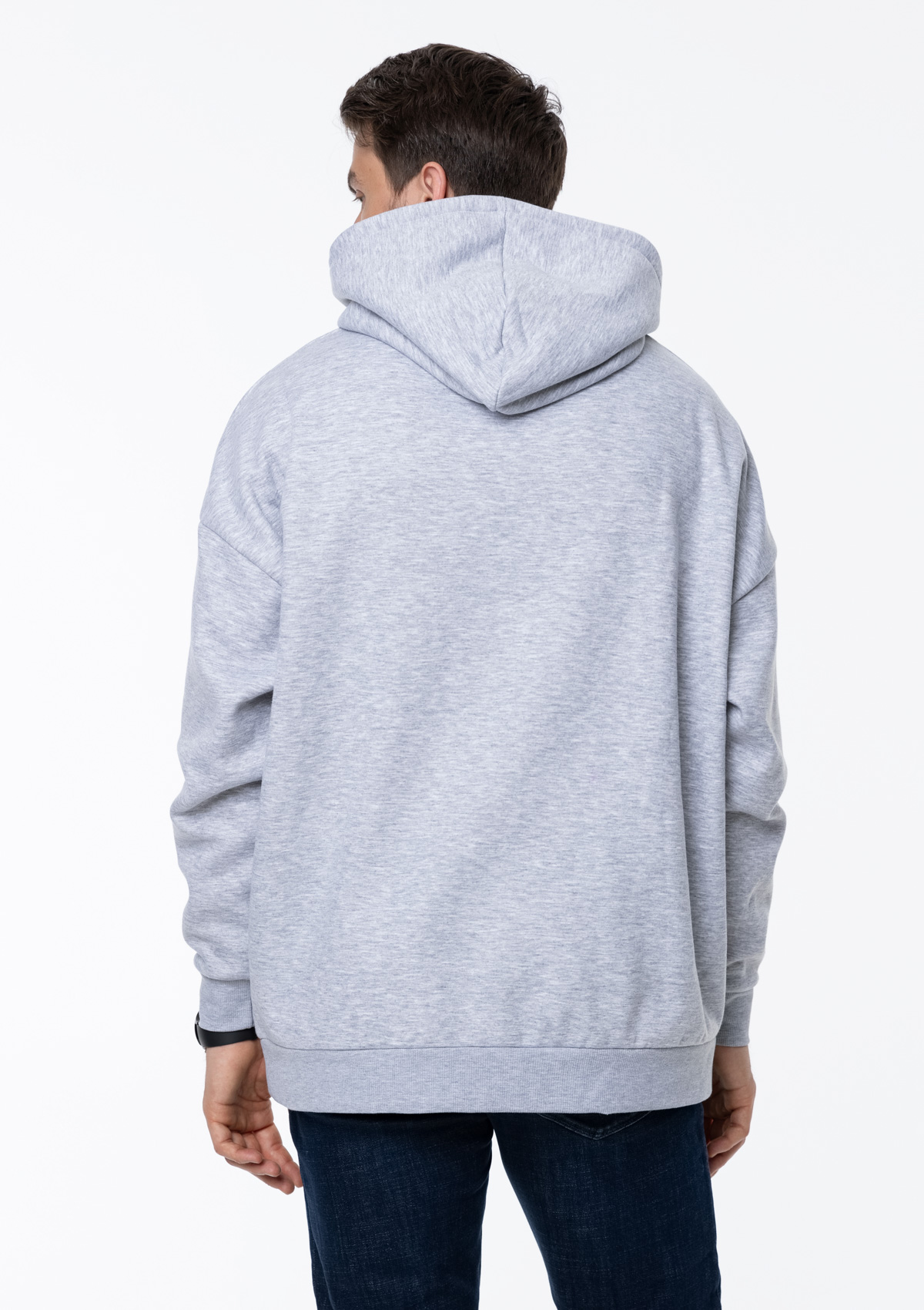 Худи унисекс STAN оверсайз интерсофт 320, 69, Серый меланж,  (50/60)  (56/XXXL)