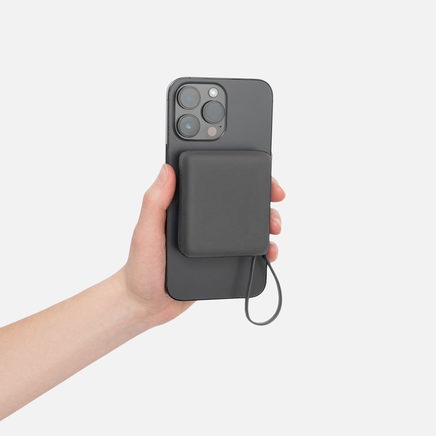 Внешний аккумулятор с подсветкой Ritter PD 10000mAh с функцией беспроводной зарядки 15W, серый