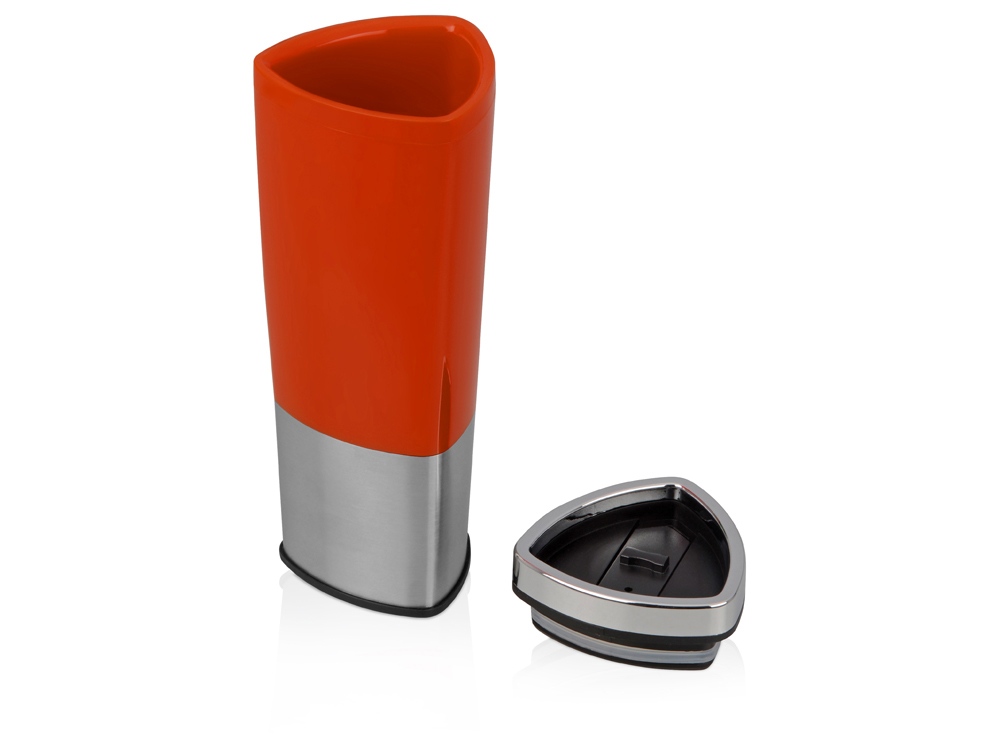 Кружка с термоизоляцией Пиренеи, красный/серебристый