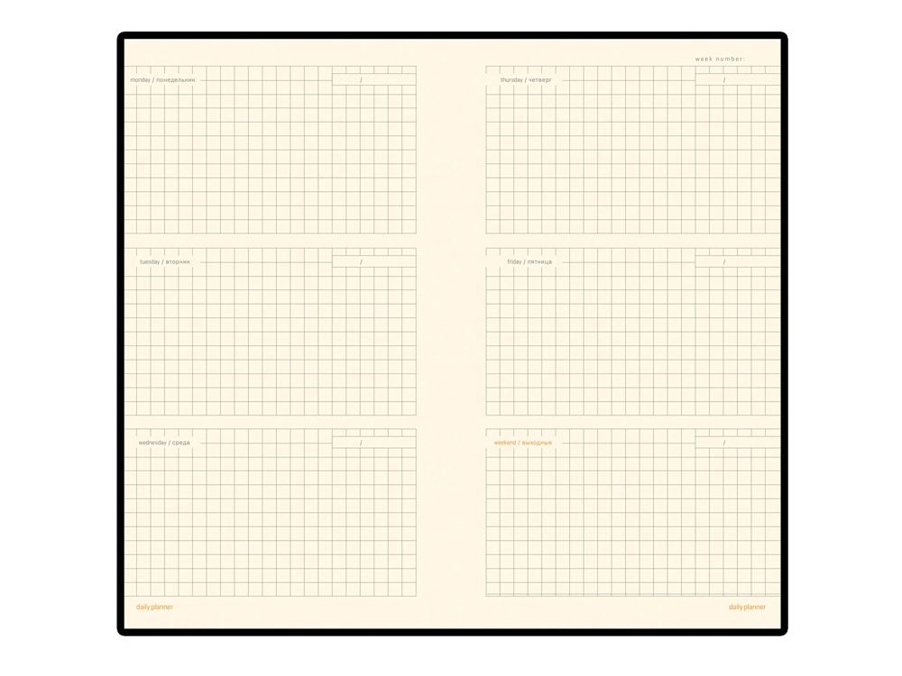 Еженедельник недатированный А6 Metropol, оранжевый (Р)