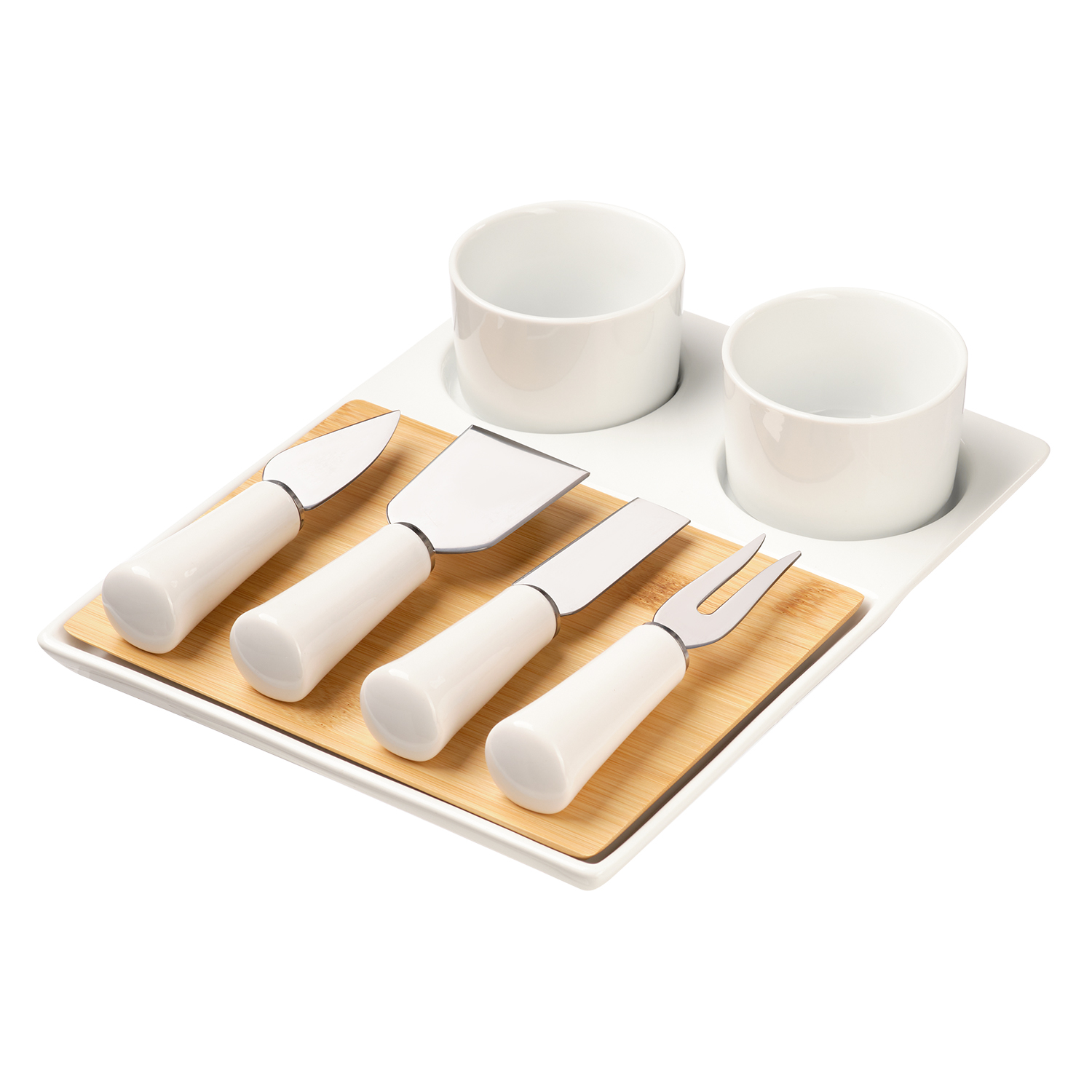 Набор для сыра Keso с логотипом Portobello Керамические кружки | Print Logo