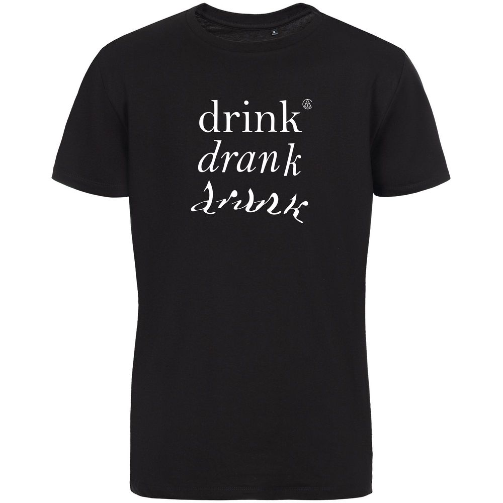 Футболка Drunk со светящимся принтом — пример нанесения логотипа (Ловец слов) | Print Logo
