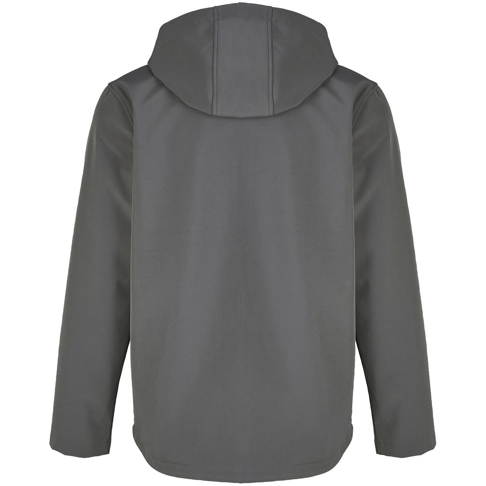 Куртка софтшелл с капюшоном мужская Race Men, темно-серая, размер L