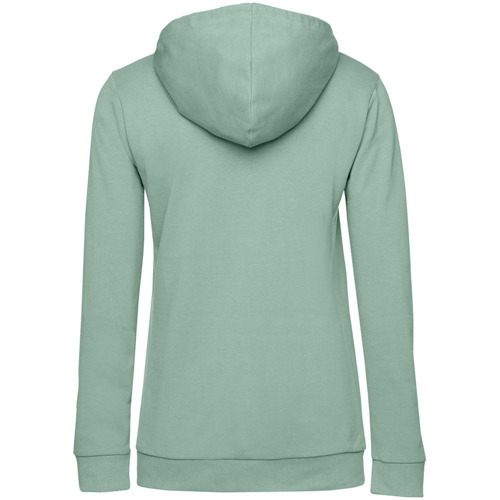 Толстовка с капюшоном женская Hoodie, серо-зеленая, размер L
