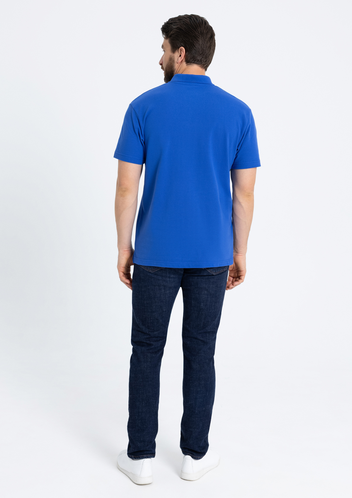 Рубашка поло унисекс STAN хлопок 185, 04U, Синий,  (16/1)  (60-62/5XL)