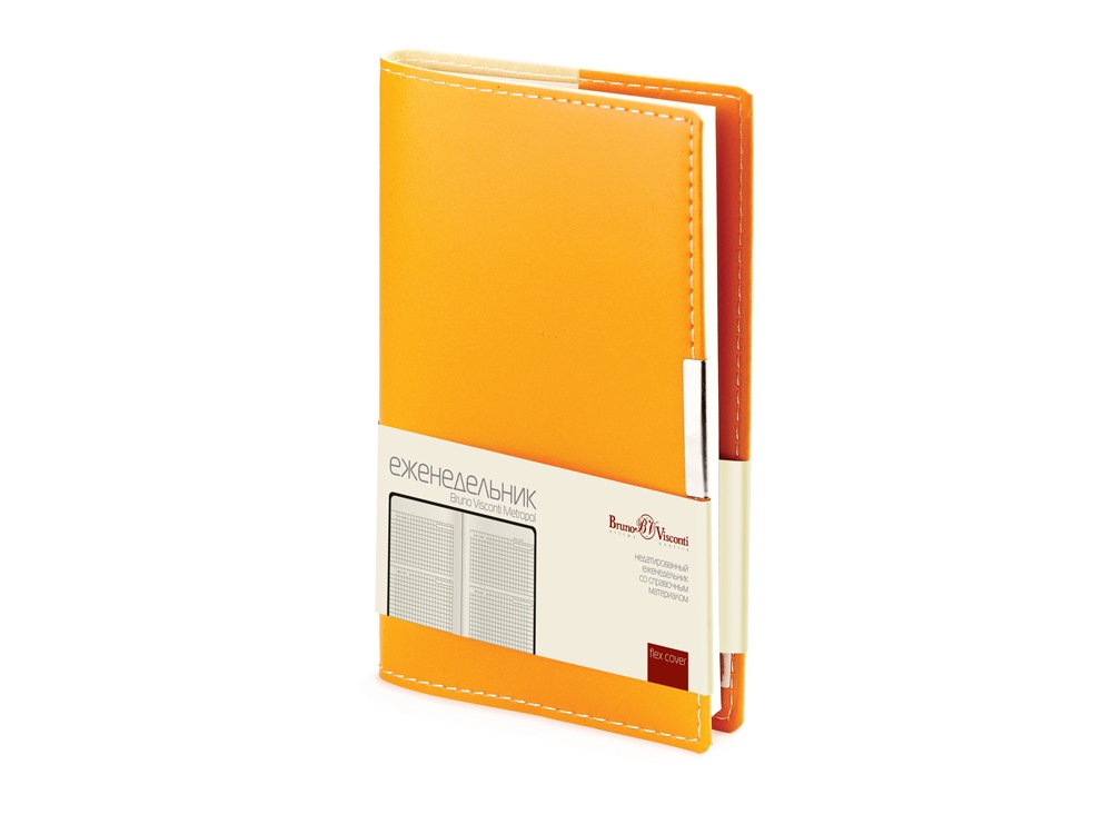 Еженедельник недатированный А6 Metropol с логотипом Bruno Visconti | Print Logo