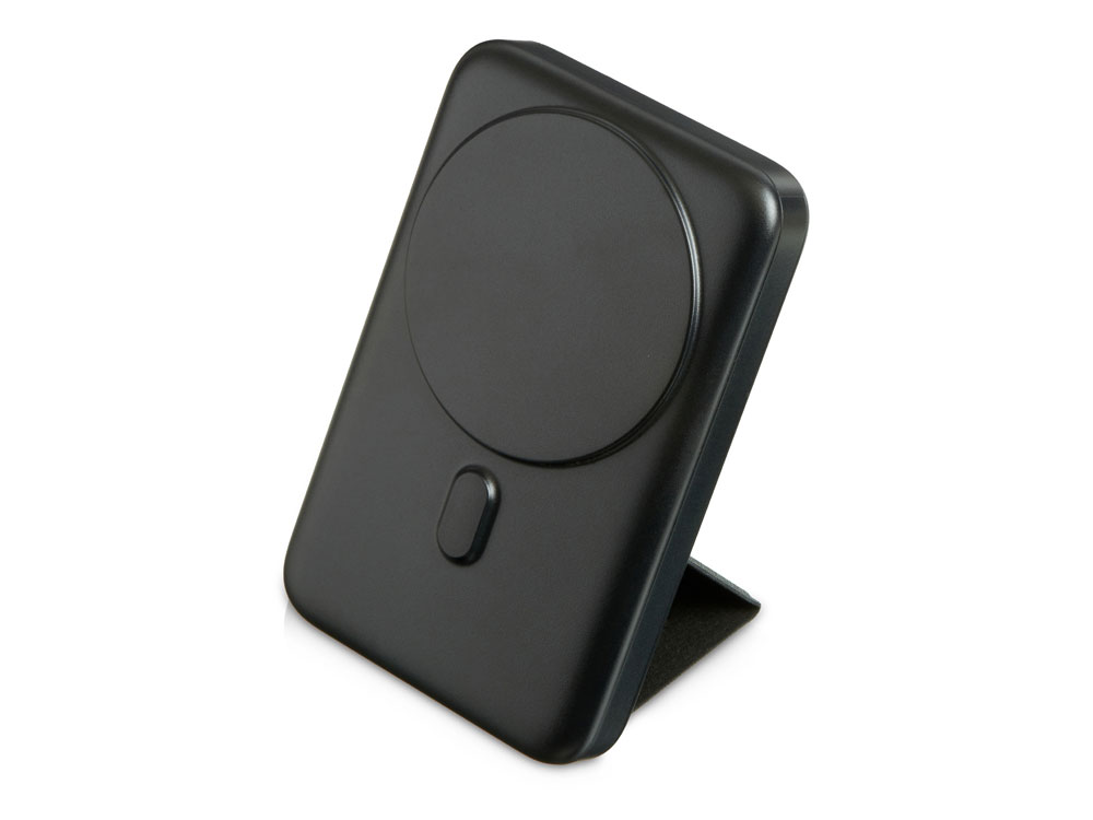 Магнитный внешний беспроводной аккумулятор GenerIQ,QC/PD, 10000 мАч с логотипом Qjet | Print Logo