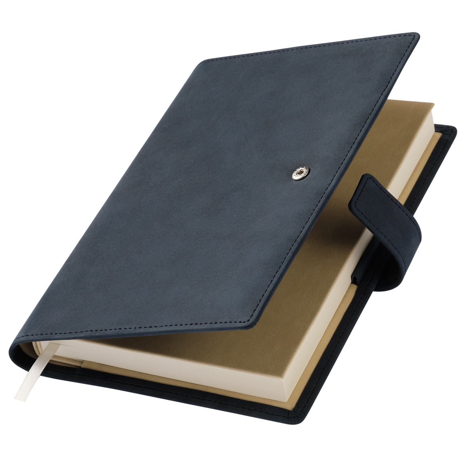 Ежедневник-портфолио Роял (Royal NEO) недатированный в подарочной коробке, черный с логотипом Portobello Тренд | Print Logo