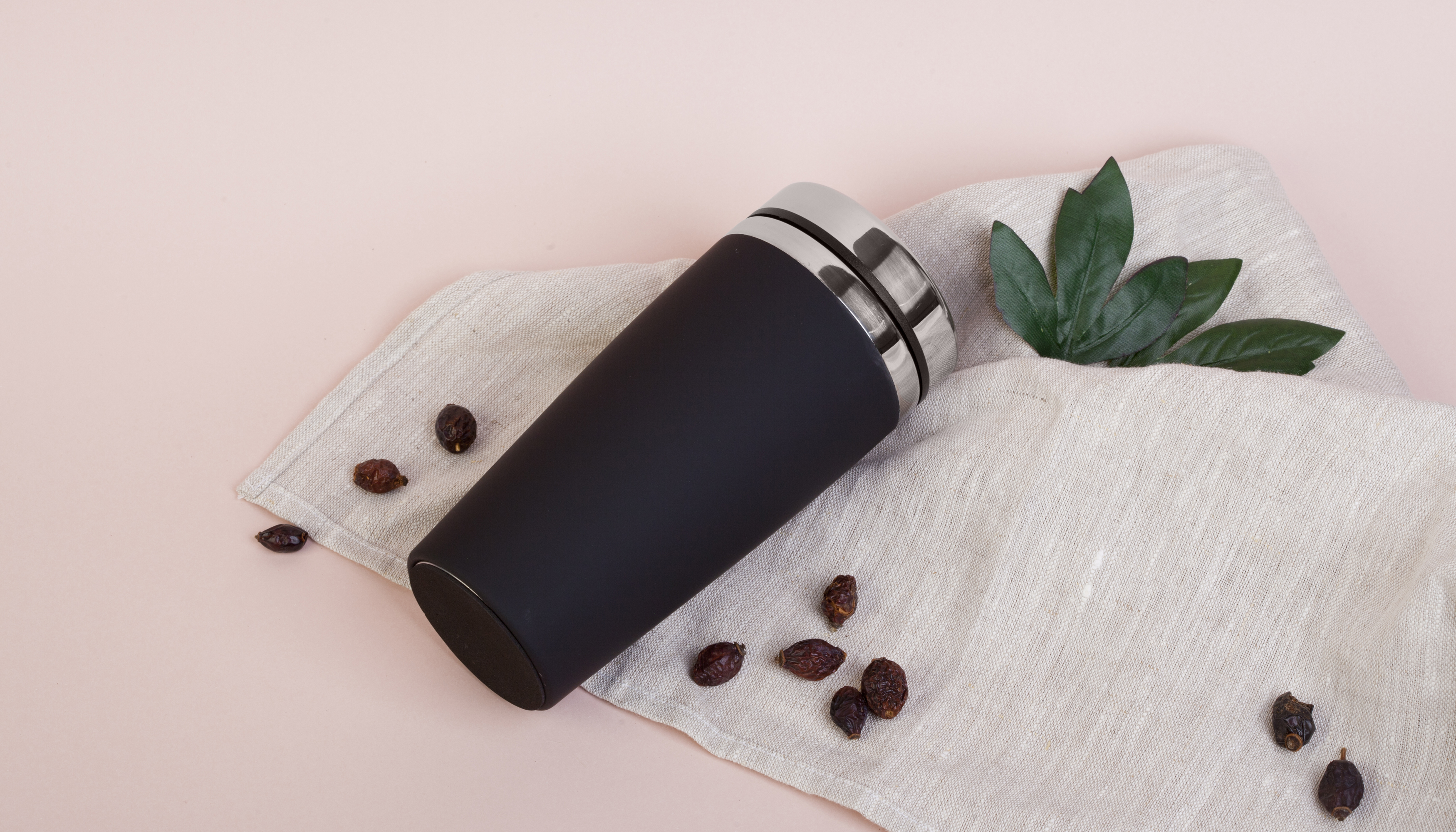 Термостакан "Эльбрус" 400 мл, покрытие soft touch, серый